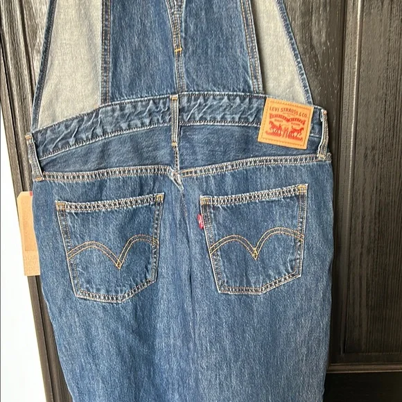 Levi’s Women Denim Overalls Sz L - Picture 5 of 7